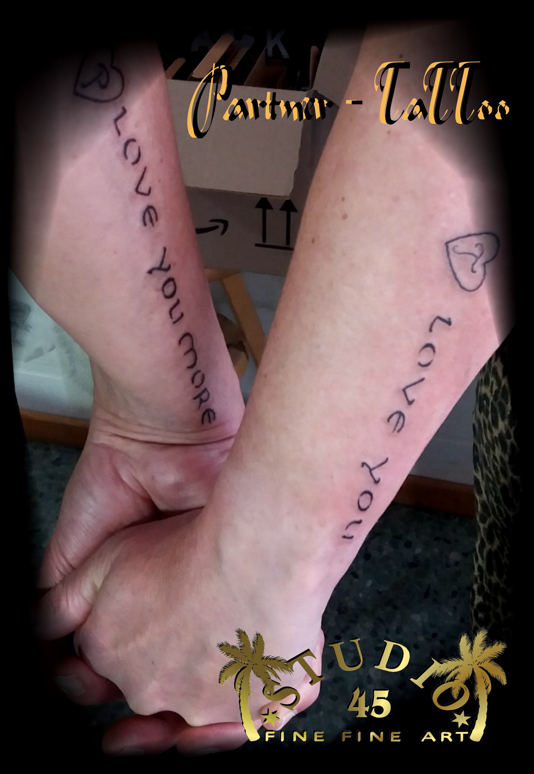 Partner Tattoo Schriftzug Unterarm Recklinghausen STUDIO 45